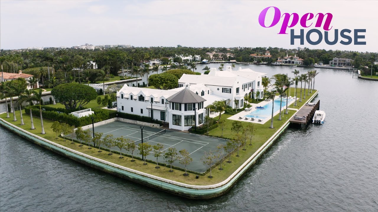 A Luxury $187,500,000 Palm Beach Home That Is Its Own Island | Open House TV